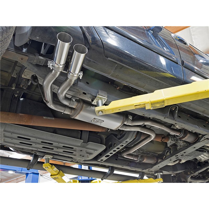 aFe Power | Rebel Series 3 IN 409 Stainless Steel Cat-Back Exhaust System w/Polished Tip - Titan 5.6L 2004-2015