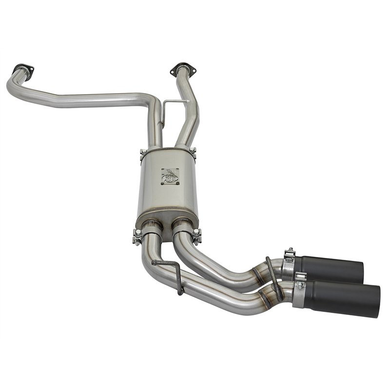 aFe Power | Rebel Series 2-1/2in. Cat-Back Exhaust System w/Black Tip - Titan 5.6L 2017-2021