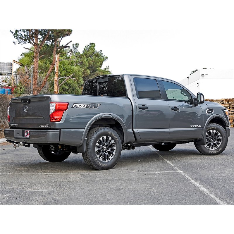 aFe Power | Rebel Series 2-1/2in. Cat-Back Exhaust System w/Black Tip - Titan 5.6L 2017-2021