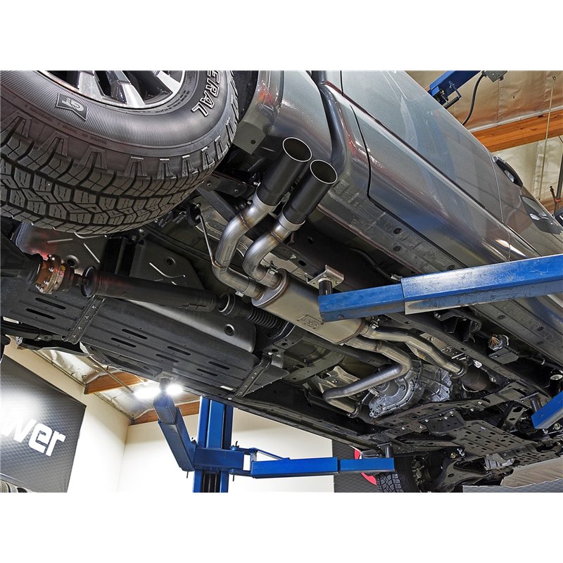 aFe Power | Rebel Series 2-1/2in. Cat-Back Exhaust System w/Black Tip - Titan 5.6L 2017-2021