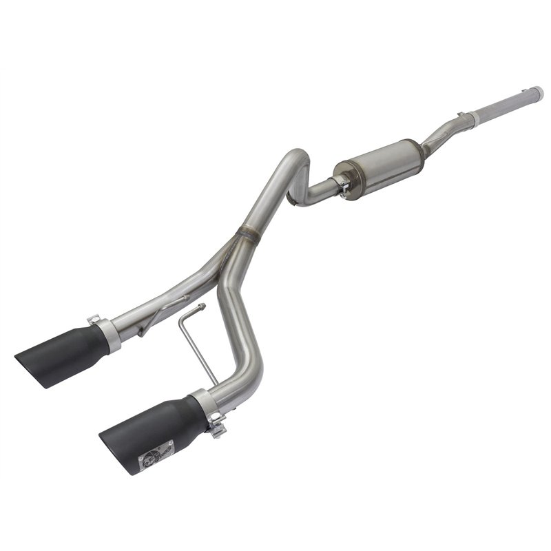 aFe Power | Rebel Series 2-1/2 IN 409 Stainless Steel Cat-Back Exhaust System w/Black Tip - Wrangler (JK) 3.6L / 3.8L 2007-2018