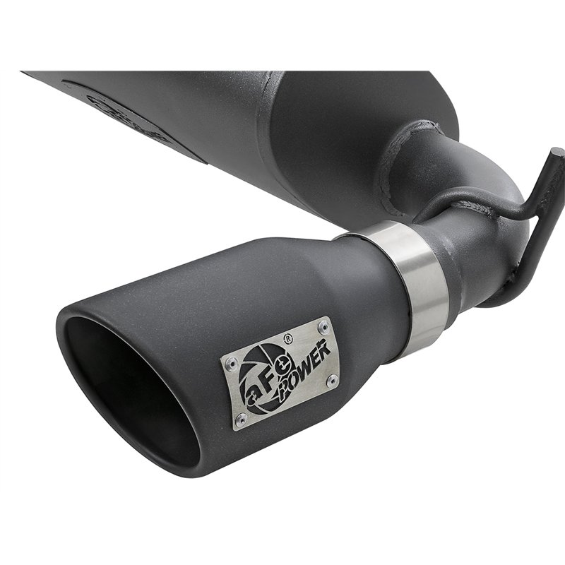 aFe Power | Rebel Series 2-1/2 IN 409 Stainless Steel Cat-Back Exhaust System w/Black Tips - Wrangler (JK) 3.6L / 3.8L 2007-2018