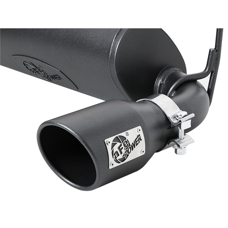 aFe Power | Rebel Series 2-1/2 IN 409 Stainless Steel Axle-Back Exhaust System w/Black Tips - Wrangler (JL) 2.0T / 3.6L 2018-202