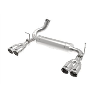 aFe Power | Rebel Series 2-1/2 IN 409 Stainless Steel Axle-Back Exhaust System Polished - Wrangler (JK) 3.6L / 3.8L 2007-2018