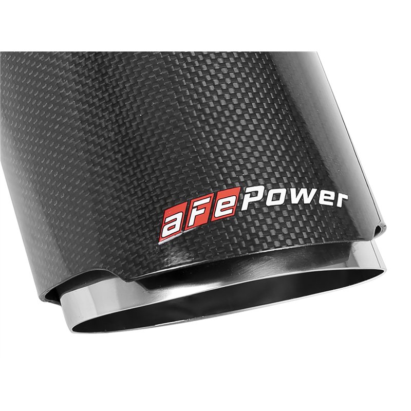 aFe Power | MACH Force-Xp 4-1/2 IN Carbon Fiber OE Replacement Exhaust Tips - Charger 6.2L / 6.4L 2015-2023