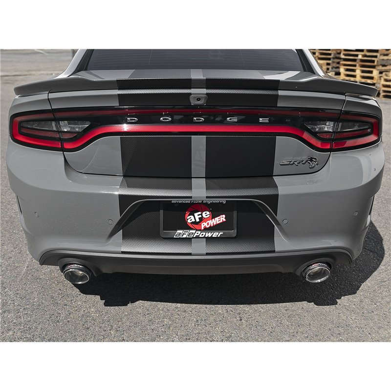 aFe Power | MACH Force-Xp 4-1/2 IN Carbon Fiber OE Replacement Exhaust Tips - Charger 6.2L / 6.4L 2015-2023