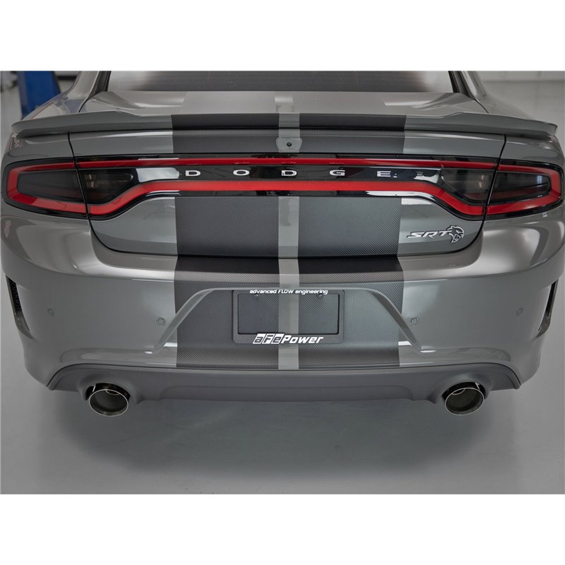 aFe Power | MACH Force-Xp 4-1/2 IN Carbon Fiber OE Replacement Exhaust Tips - Charger 6.2L / 6.4L 2015-2023