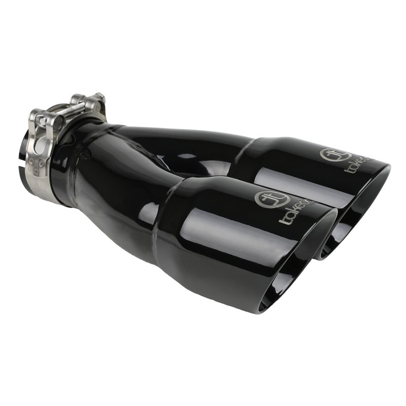 aFe Power | Takeda 304 Stainless Steel Clamp-on Exhaust Tip Black