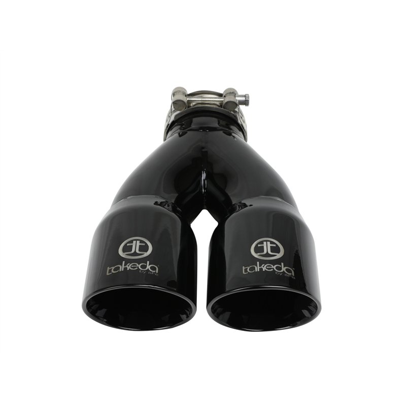 aFe Power | Takeda 304 Stainless Steel Clamp-on Exhaust Tip Black