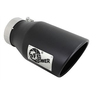 aFe Power | MACH Force-Xp 409 Stainless Steel Clamp-on Exhaust Tip Black