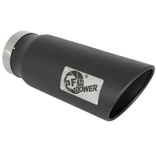 aFe Power | MACH Force-Xp 409 Stainless Steel Clamp-on Exhaust Tip Black