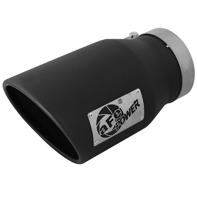 aFe Power | MACH Force-Xp 409 Stainless Steel Clamp-on Exhaust Tip Black Left Side Exit