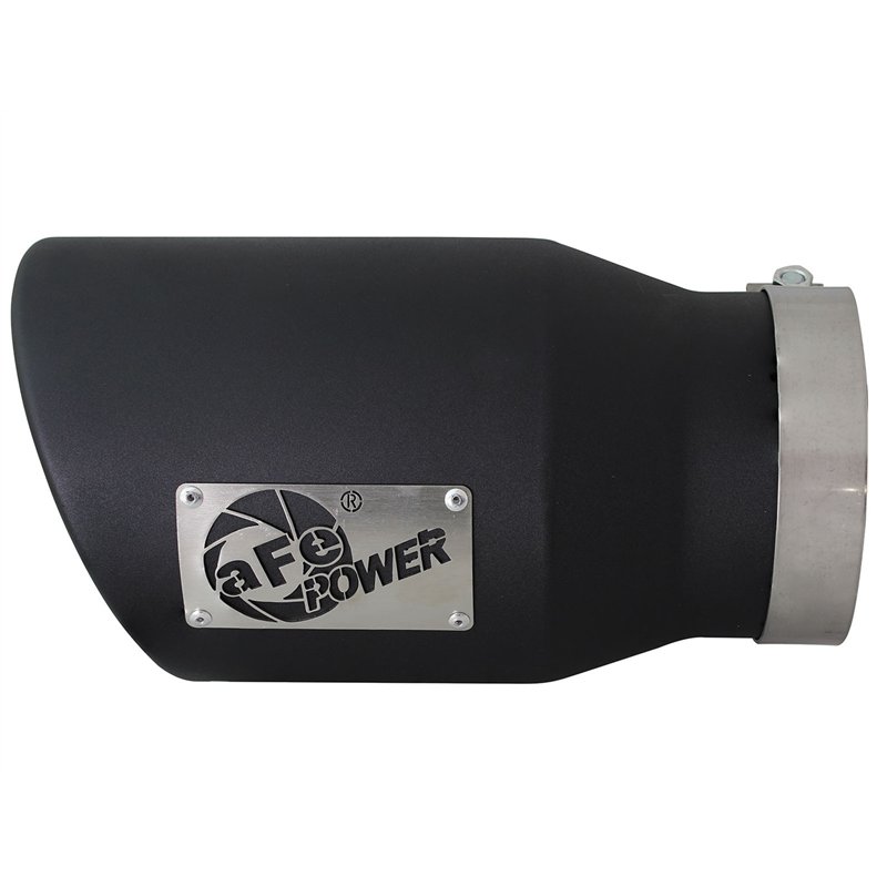aFe Power | MACH Force-Xp 409 Stainless Steel Clamp-on Exhaust Tip Black Left Side Exit
