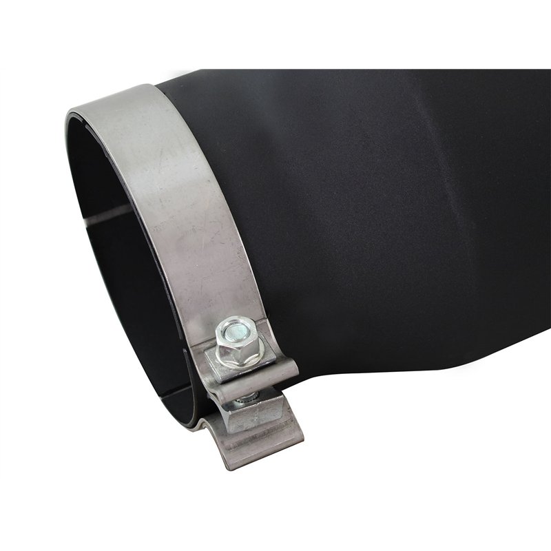 aFe Power | MACH Force-Xp 409 Stainless Steel Clamp-on Exhaust Tip Black Left Side Exit