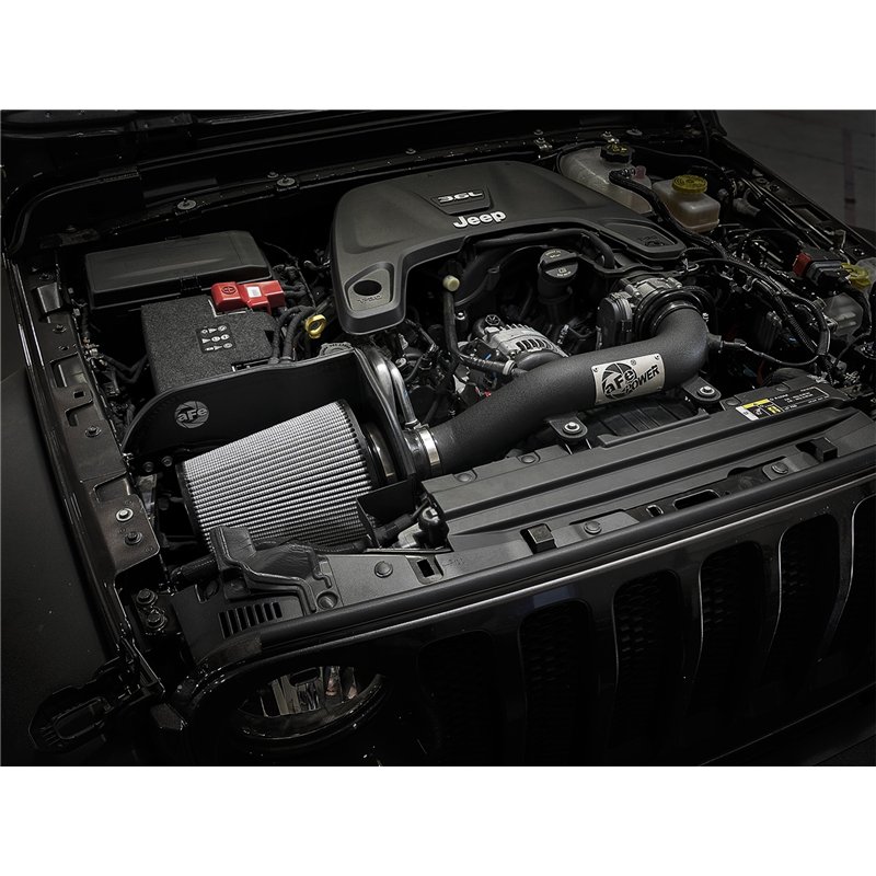 aFe Power | Magnum FORCE Stage-2XP Cold Air Intake System w/Pro DRY S Media Black - Gladiator / Wrangler (JL) 3.6L 2018-2025