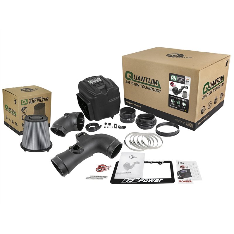 aFe Power | QUANTUM Cold Air Intake System w/Pro DRY S Media - Silverado / Sierra 2500 HD / 3500 HD 6.6L 2011-2016