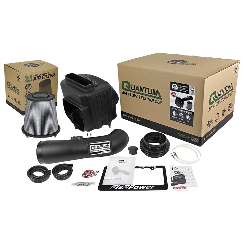 aFe Power | QUANTUM Cold Air Intake System w/Pro DRY S Media - Silverado / Sierra 2500 HD / 3500 HD 6.6L 2017-2019