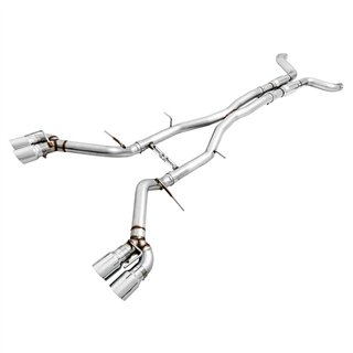 AWE Tuning | Track Cat-Back Exhaust Quad Chrome Tips - Camaro 6.2L 2016-2024