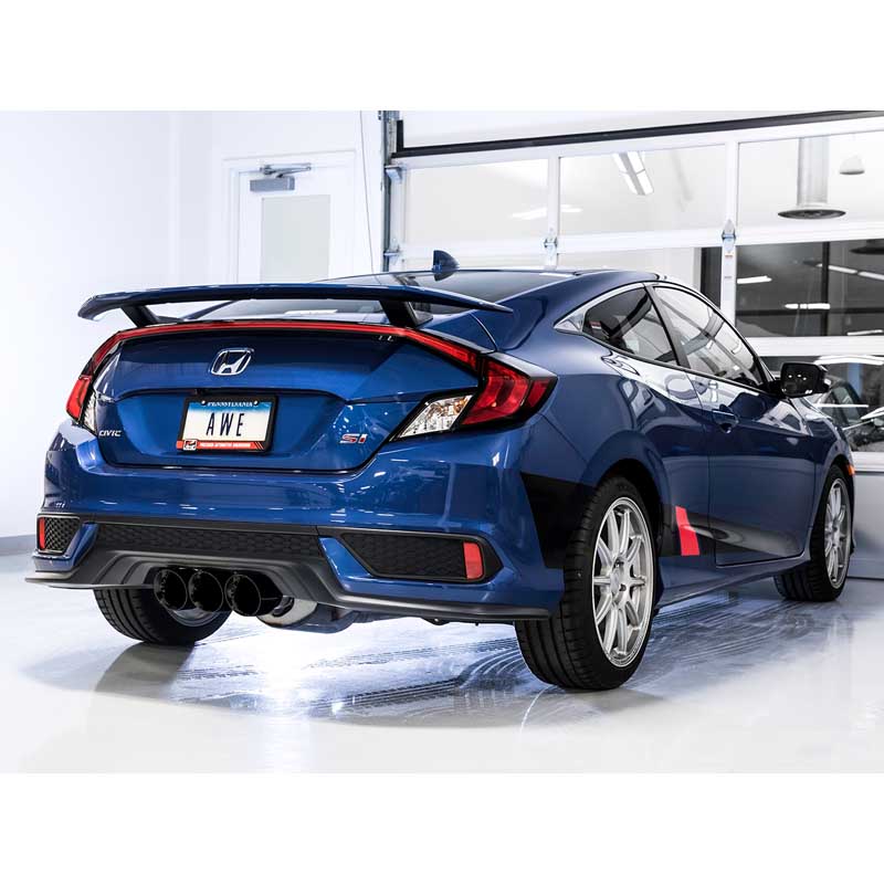AWE Tuning | Touring Cat-Back Exhaust Tri Black Tips - Civic 1.5T 2017-2020