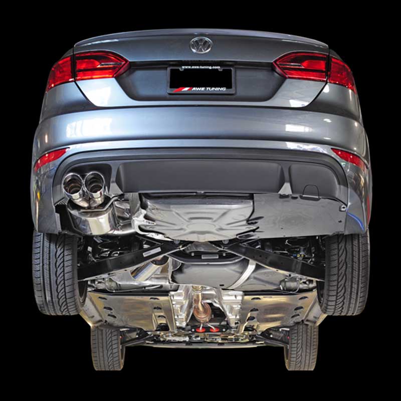 AWE Tuning | Touring Cat-Back Exhaust Black Tips - Jetta 1.8T / 2.0L 2012-2018