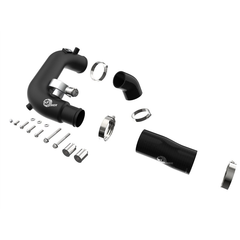 aFe Power | BladeRunner 2-1/2 IN Aluminum Hot Charge Pipe Black - Wrangler (JL) 2.0T 2018-2023