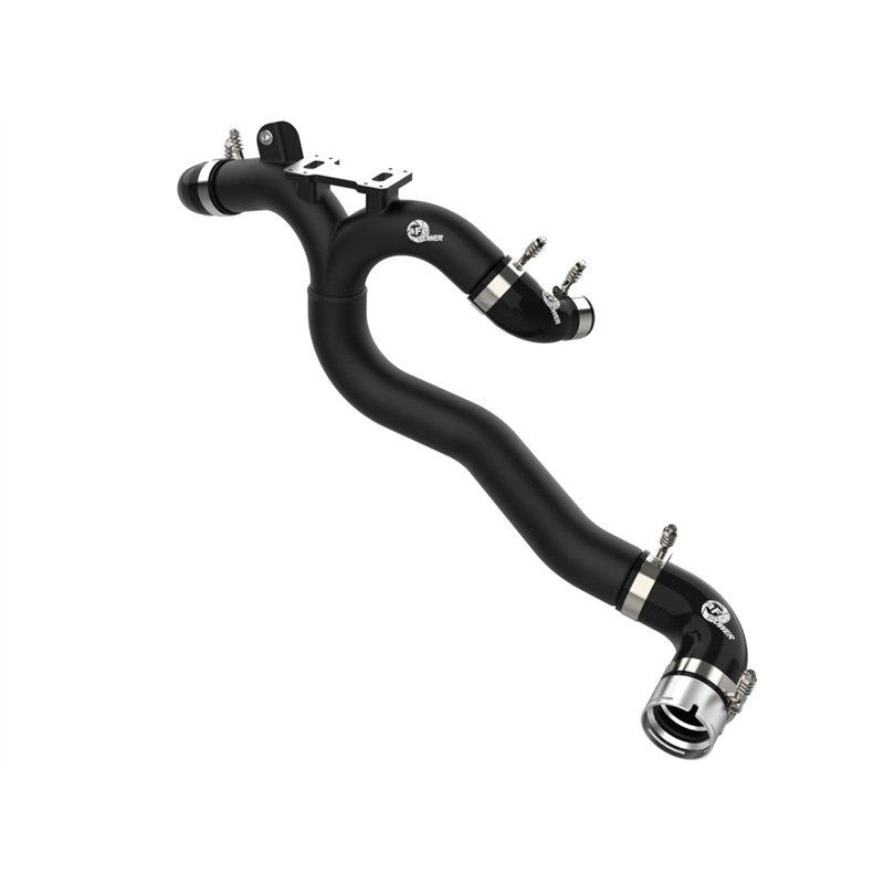 aFe Power | BladeRunner 3 IN Aluminum Hot Charge Pipe Black - Stinger 3.3T 2018-2023