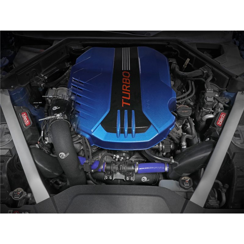 aFe Power | BladeRunner 3 IN Aluminum Hot Charge Pipe Black - Stinger 3.3T 2018-2023