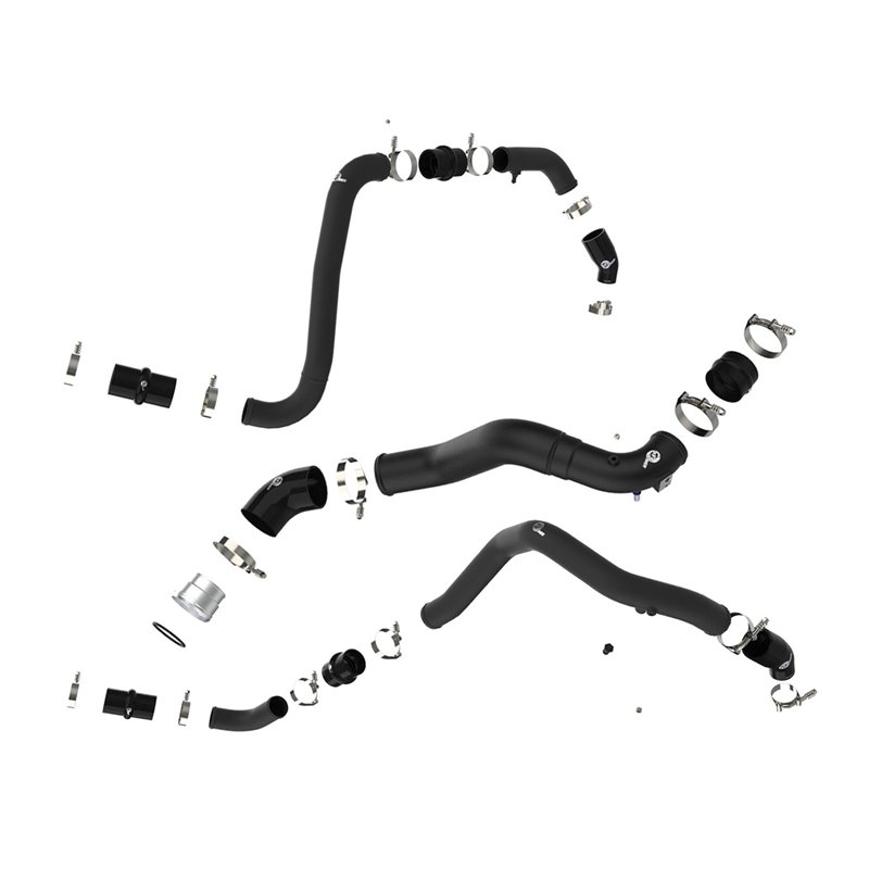aFe Power | BladeRunner 3 IN Aluminum Hot and Cold Charge Pipe Kit Black - F-150 3.5T 2021-2025