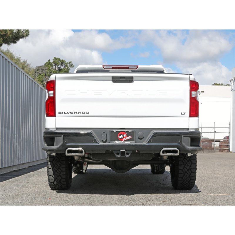 aFe Power | Gemini XV 3 IN 304 Stainless Steel Cat-Back Exhaust System w/Cut-Out - Silverado / Sierra 1500 6.2L 2019-2025