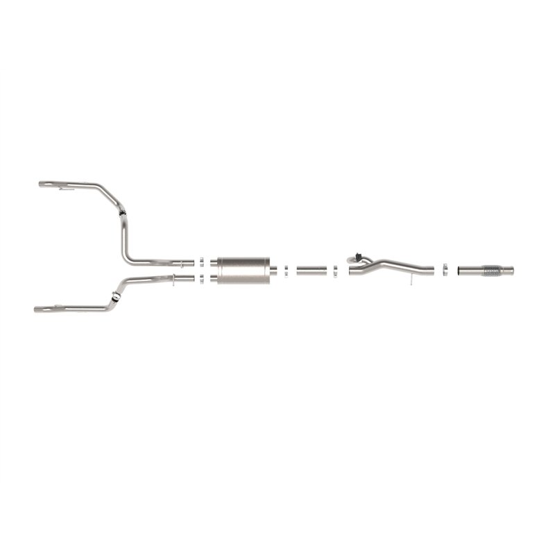 aFe Power | Gemini XV 3 IN 304 Stainless Steel Cat-Back Exhaust System w/Cut-Out - Silverado / Sierra 1500 6.2L 2019-2025