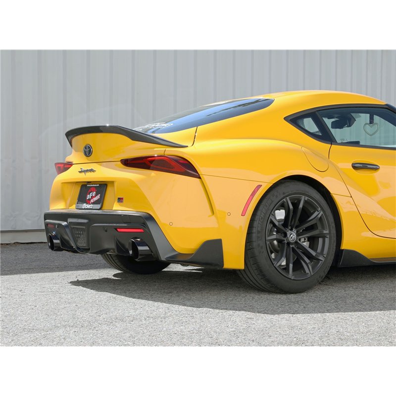 aFe Power | Takeda 3 IN to 2-1/2 IN 304 Stainless Steel Cat-Back Exhaust System w/Black Tip - GR Supra 2.0T 2021-2024