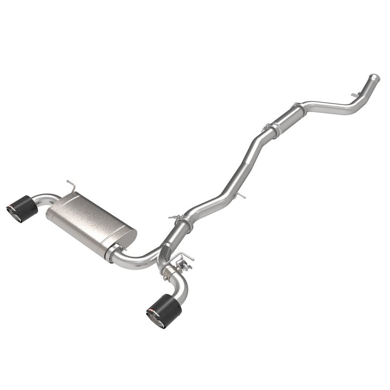 aFe Power | Takeda 3 IN to 2-1/2 IN 304 Stainless Steel Cat-Back Exhaust System Carbon Fiber - GR Supra 2.0T 2021-2024