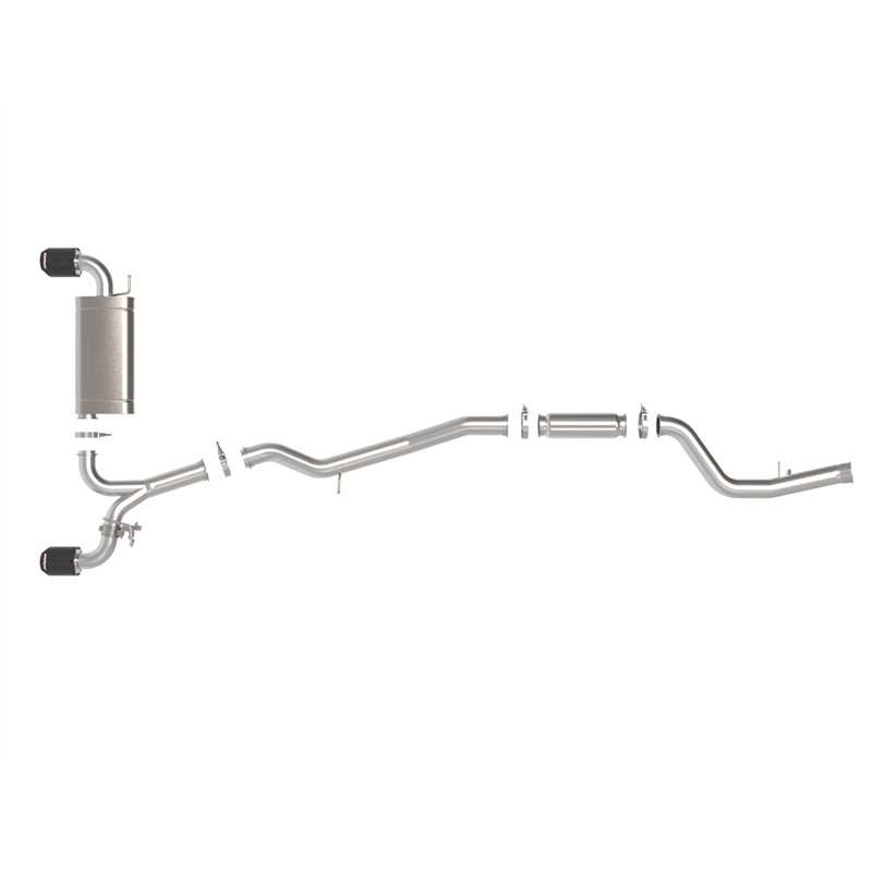 aFe Power | Takeda 3 IN to 2-1/2 IN 304 Stainless Steel Cat-Back Exhaust System Carbon Fiber - GR Supra 2.0T 2021-2024