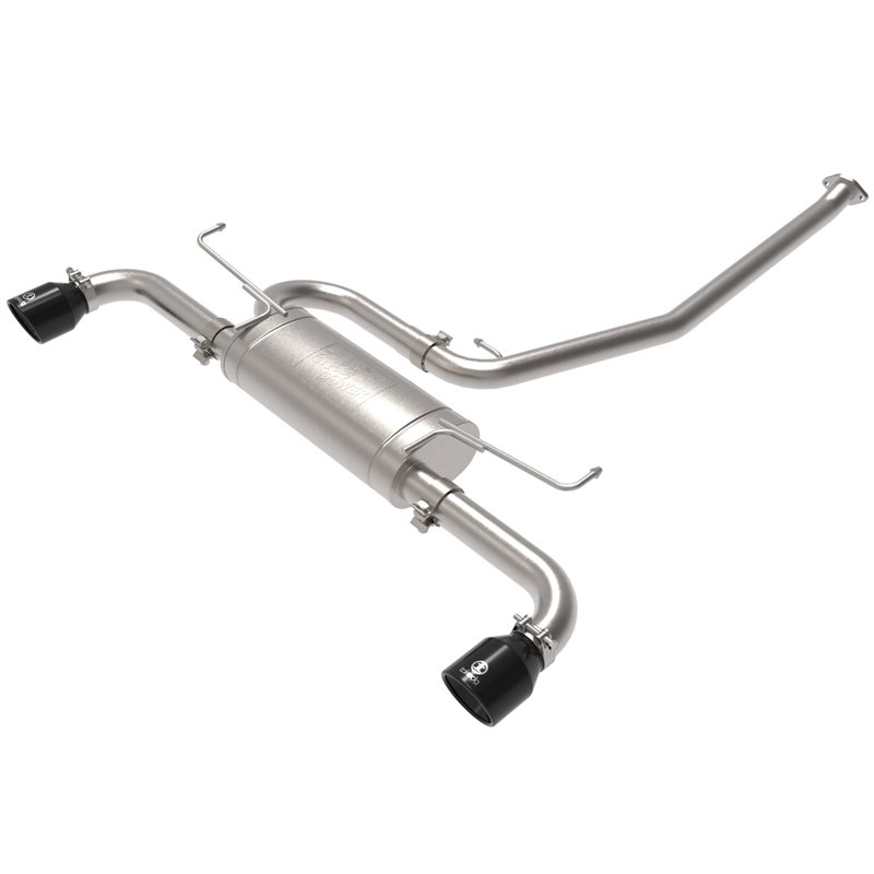 aFe Power | Takeda 2-1/4 IN to 2-1/2 IN 304 Stainless Steel Cat-Back Exhaust w/Black Tip - RAV4 2.5L 2019-2024