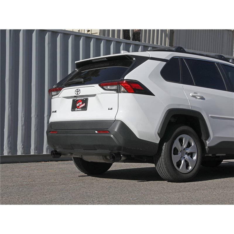 aFe Power | Takeda 2-1/4 IN to 2-1/2 IN 304 Stainless Steel Cat-Back Exhaust w/Black Tip - RAV4 2.5L 2019-2024