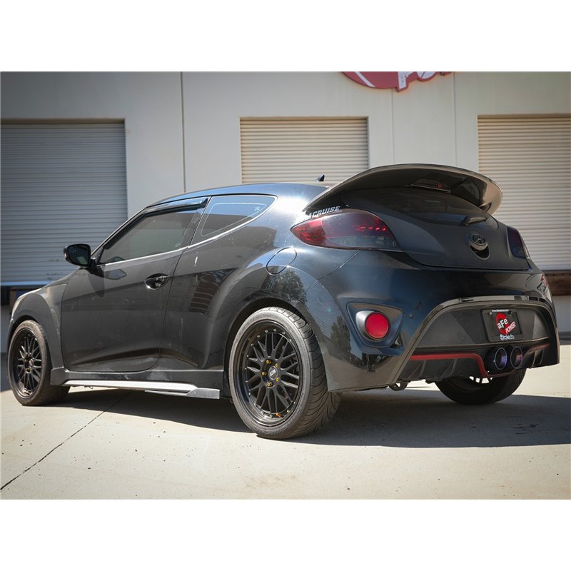 aFe Power | Takeda 2-1/2 IN to 3 IN 304 Stainless Steel Cat-Back Exhaust w/Blue Flame Tip - Veloster 1.6T 2013-2017