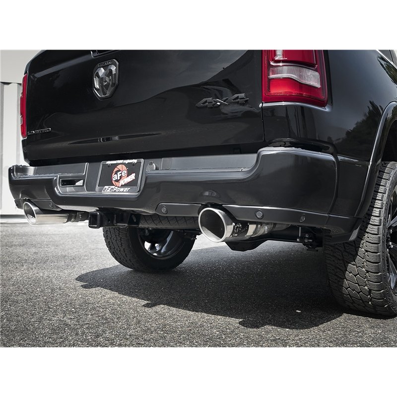 aFe Power | Large Bore-HD 3 IN 409 Stainless Steel DPF-Back Exhaust System w/Polished Tip - Ram 1500 3.0L 2020-2023