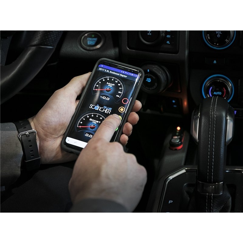 aFe Power | SCORCHER BLUE Bluetooth Capable Power Module - Bronco / Expedition / F-150 / Navigator 2.7T / 3.5T 2021-2025