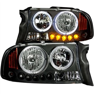 Anzo USA | Crystal Headlight Set w/Halo - Dakota / Durango 2000-2004