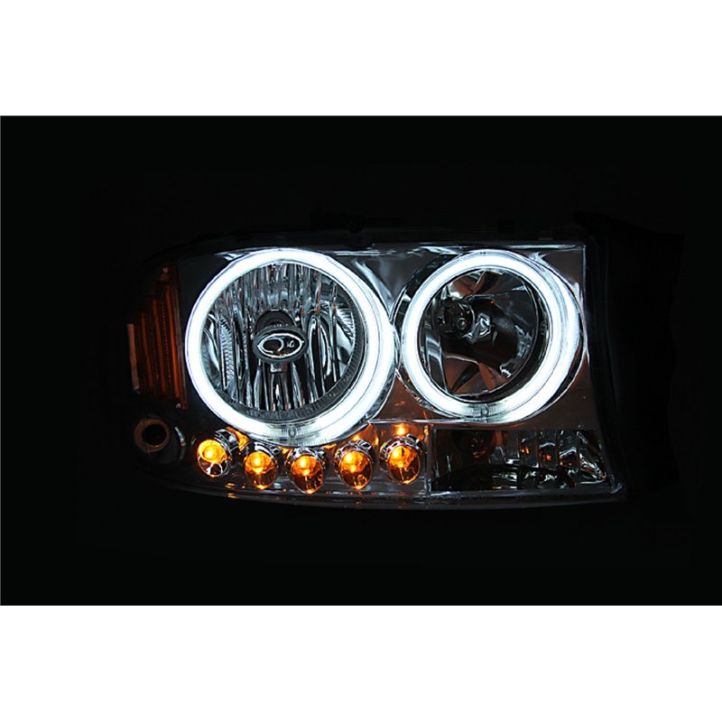 Anzo USA | Crystal Headlight Set w/Halo - Dakota / Durango 2000-2004