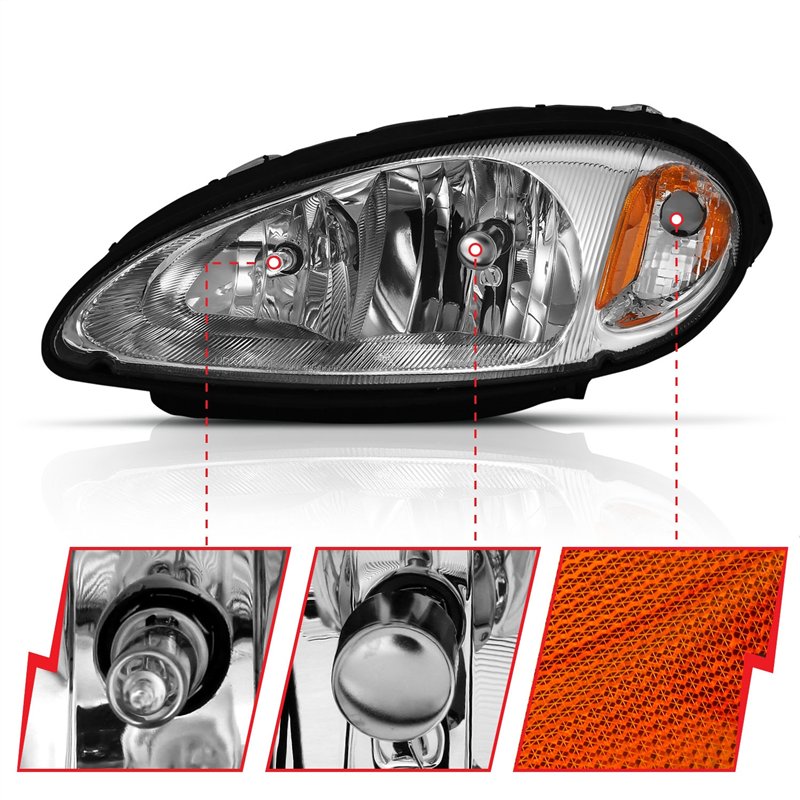 Anzo USA | Crystal Headlight Set - PT Cruiser 2.4L 2001-2005