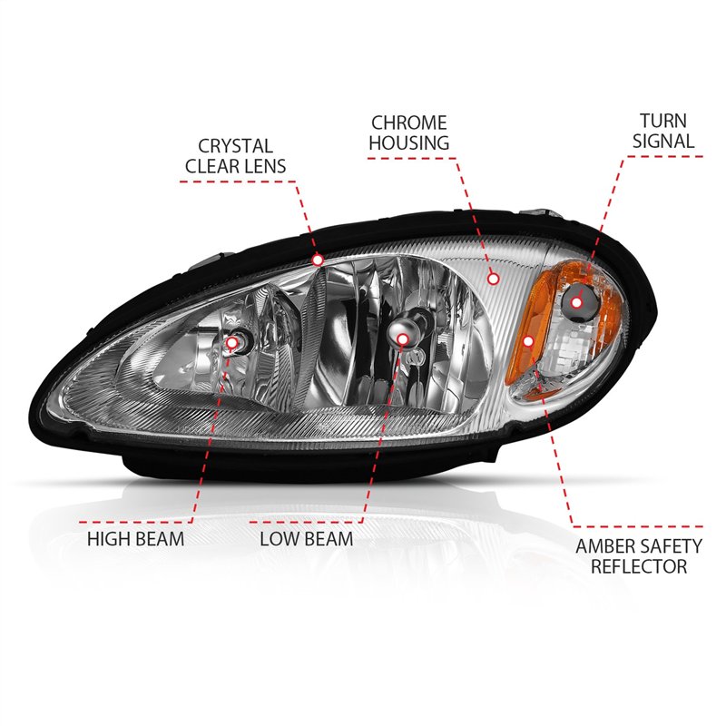 Anzo USA | Crystal Headlight Set - PT Cruiser 2.4L 2001-2005