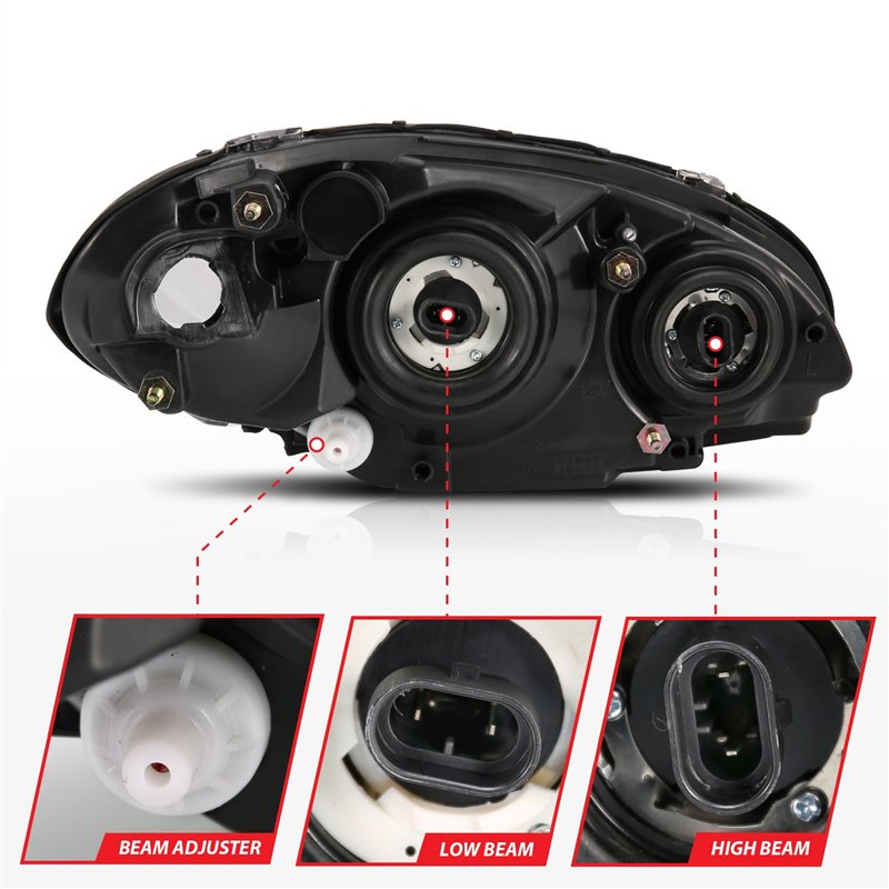 Anzo USA | Crystal Headlight Set - PT Cruiser 2.4L 2001-2005