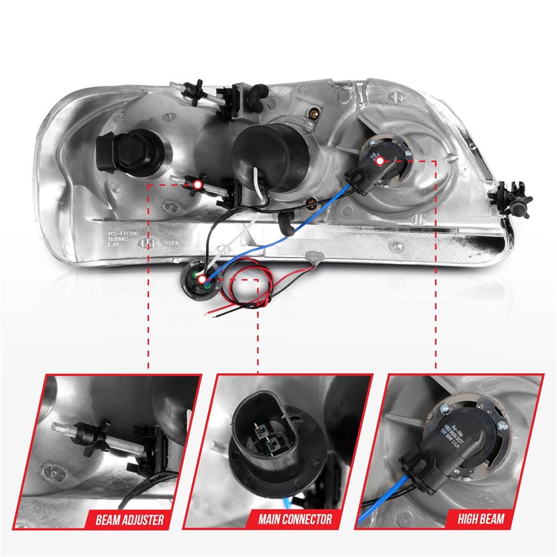 Anzo USA | Projector Headlight Set - Expedition / F-150 / Heritage 2000-2004
