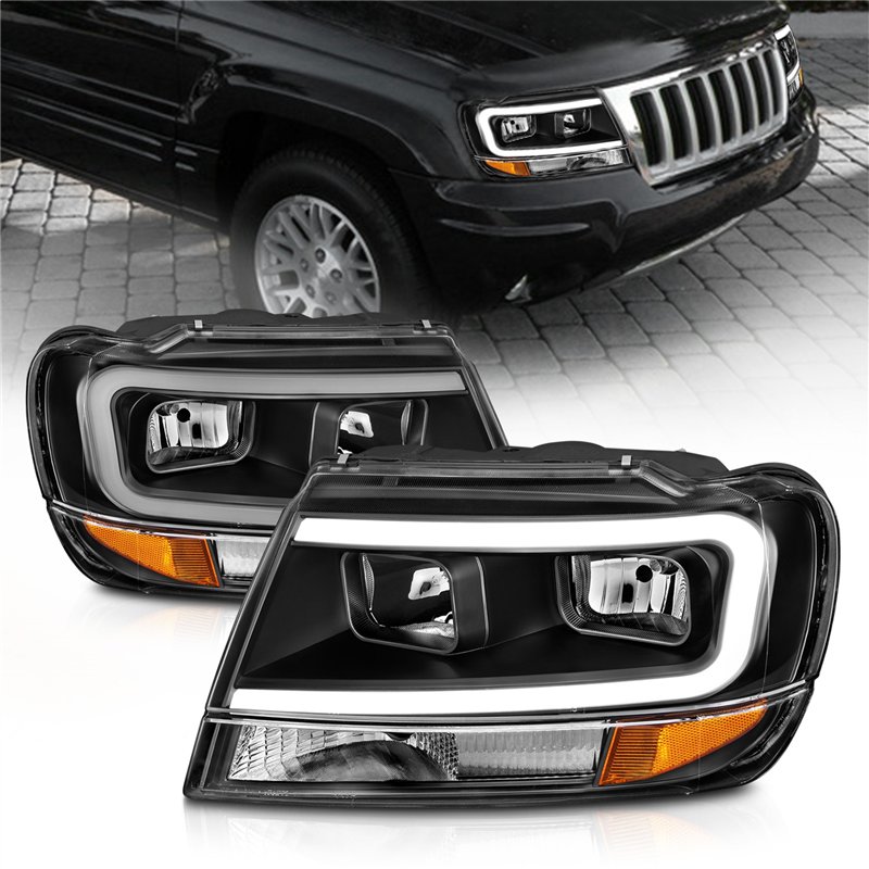 Anzo USA | Crystal Headlight Set - Grand Cherokee 4.0L / 4.7L 1999-2004