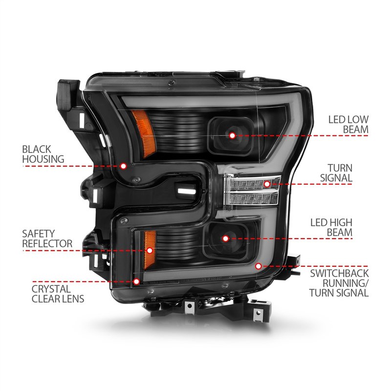 Anzo USA | LED Projector Headlight - F-150 2.7T / 3.5L / 5.0L 2015-2017