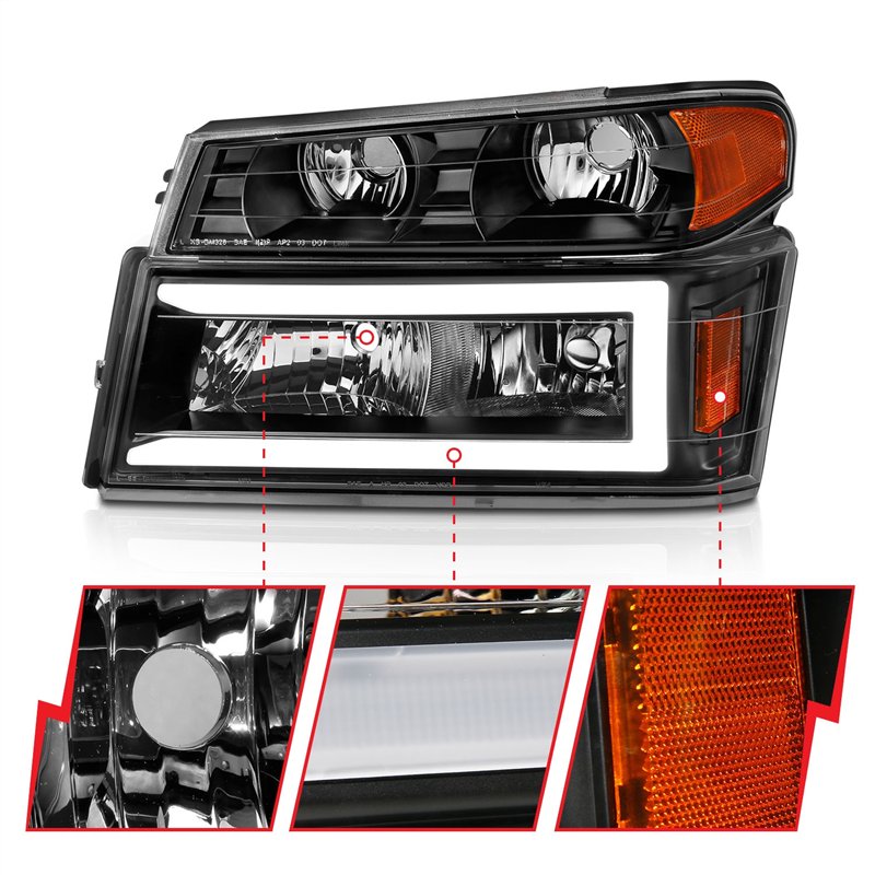 Anzo USA | Crystal Headlight Set - Colorado / Canyon 2004-2012