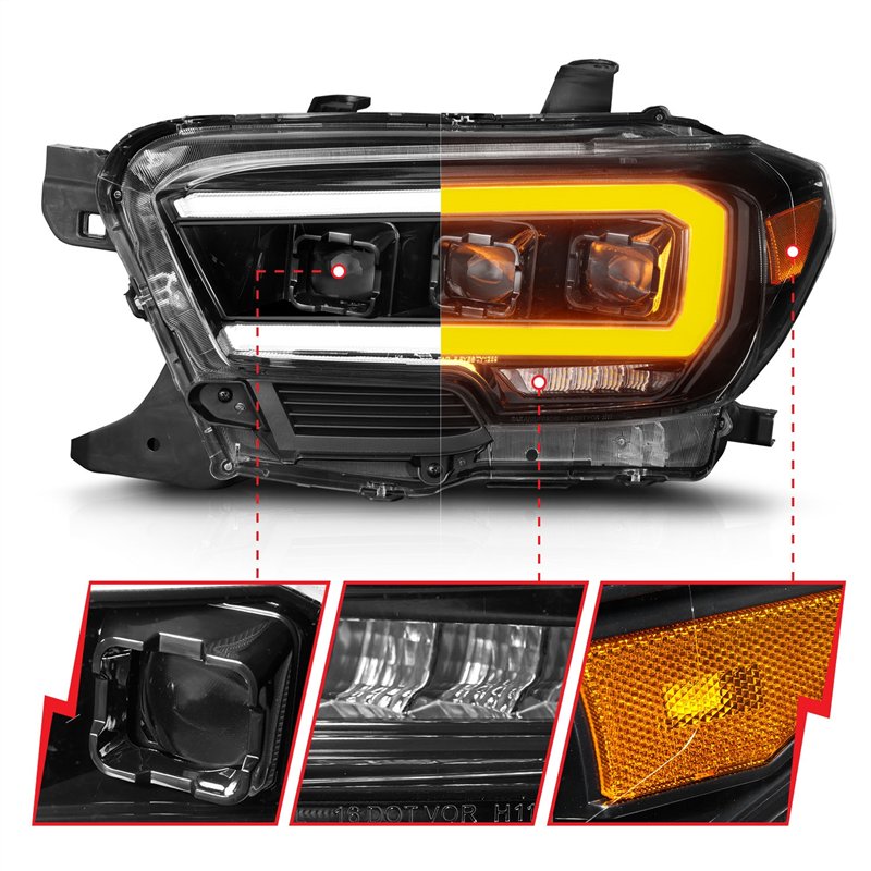 Anzo USA | Projector Headlight Set - Tacoma SR / SR5 2.7L / 3.5L 2016-2023