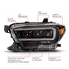 Anzo USA | Projector Headlight Set - Tacoma 2.7L / 3.5L 2016-2023