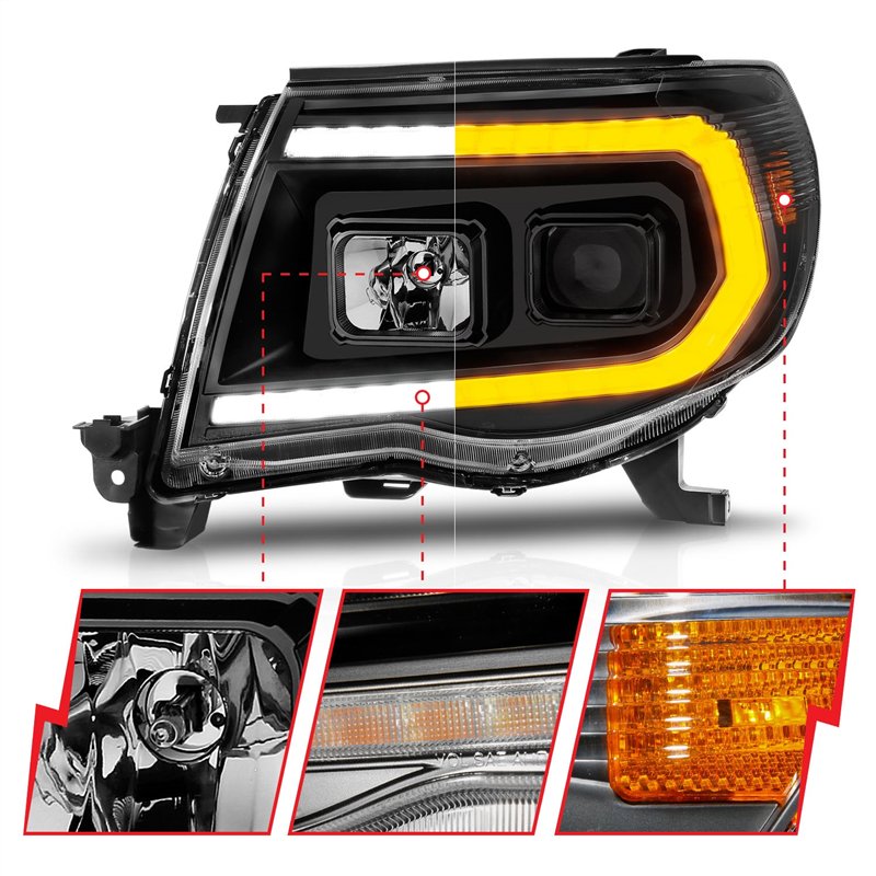 Anzo USA | Projector Headlight Set - Tacoma 2.7L / 4.0L 2005-2011